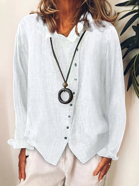 Women's Cotton & Linen  Casual Long  Shirt